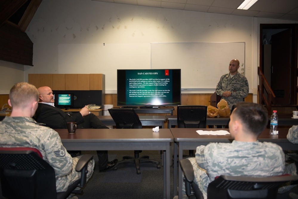 Air Force Fire Chief visits 424th ABS