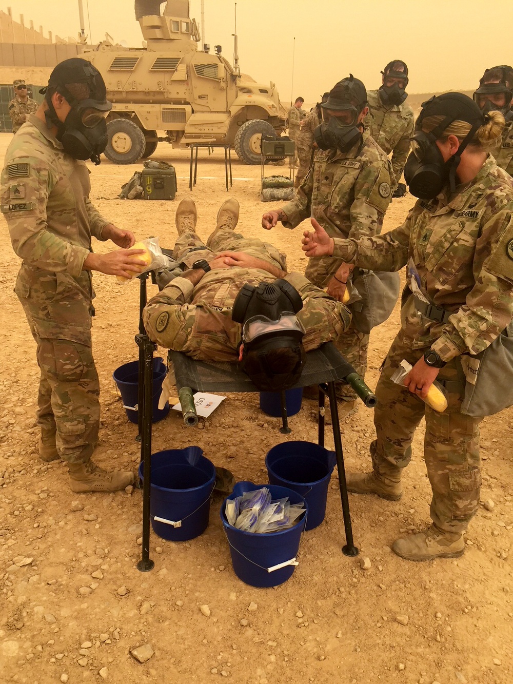 Troopers conduct CBRN exercise in Iraq