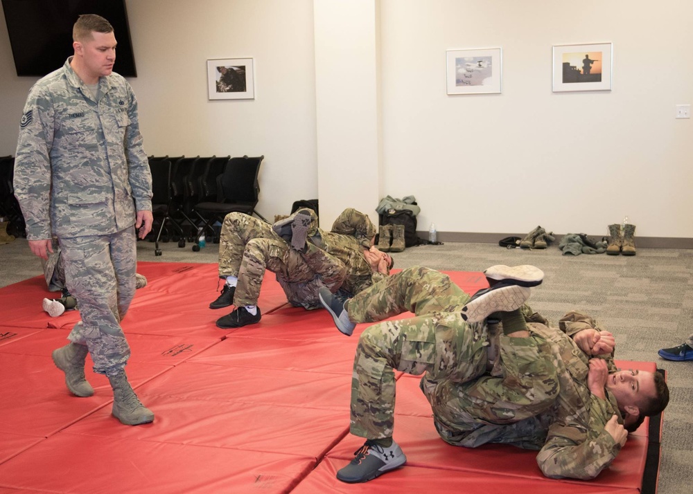 102nd SFS Airmen participate in Combatives Training