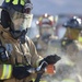 99th CES, local fire department battle simulated aircraft fire