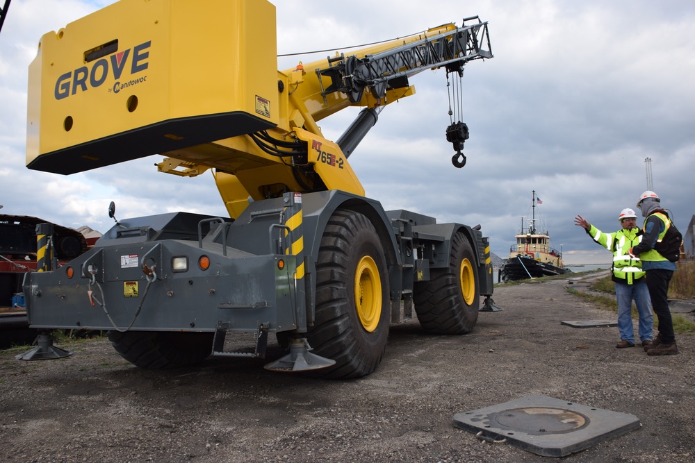 Buffalo District's Temporary Crane Barge Completes Load Test in Ashtabula Harbor