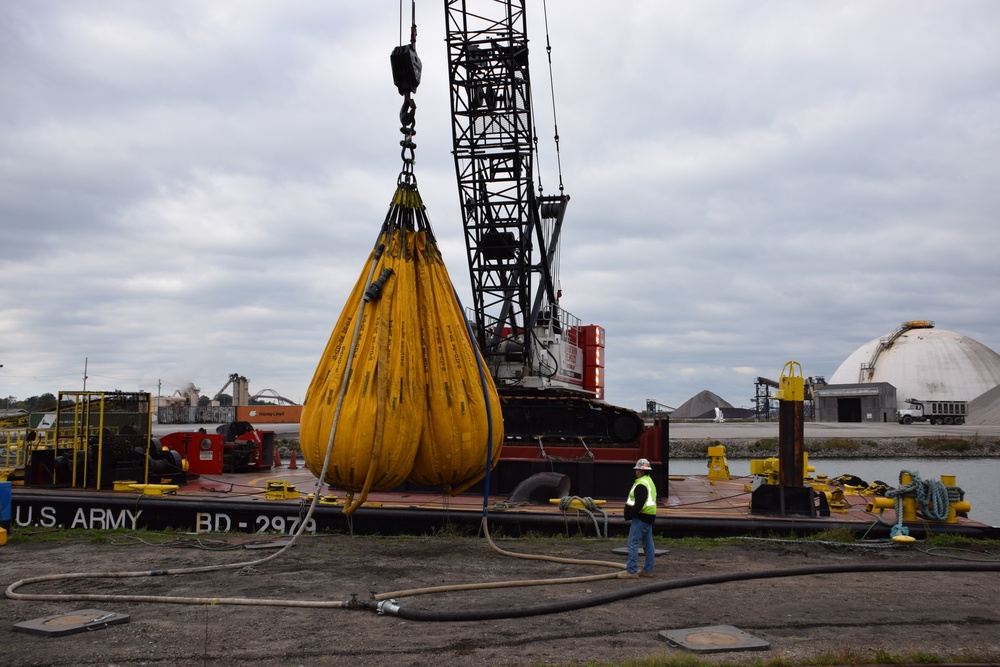 Buffalo District's Temporary Crane Barge Completes Load Test in Ashtabula Harbor