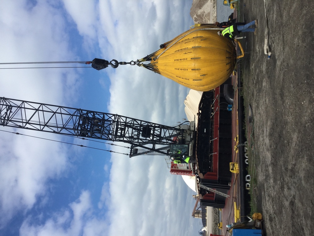 Buffalo District's Temporary Crane Barge Completes Load Test in Ashtabula Harbor