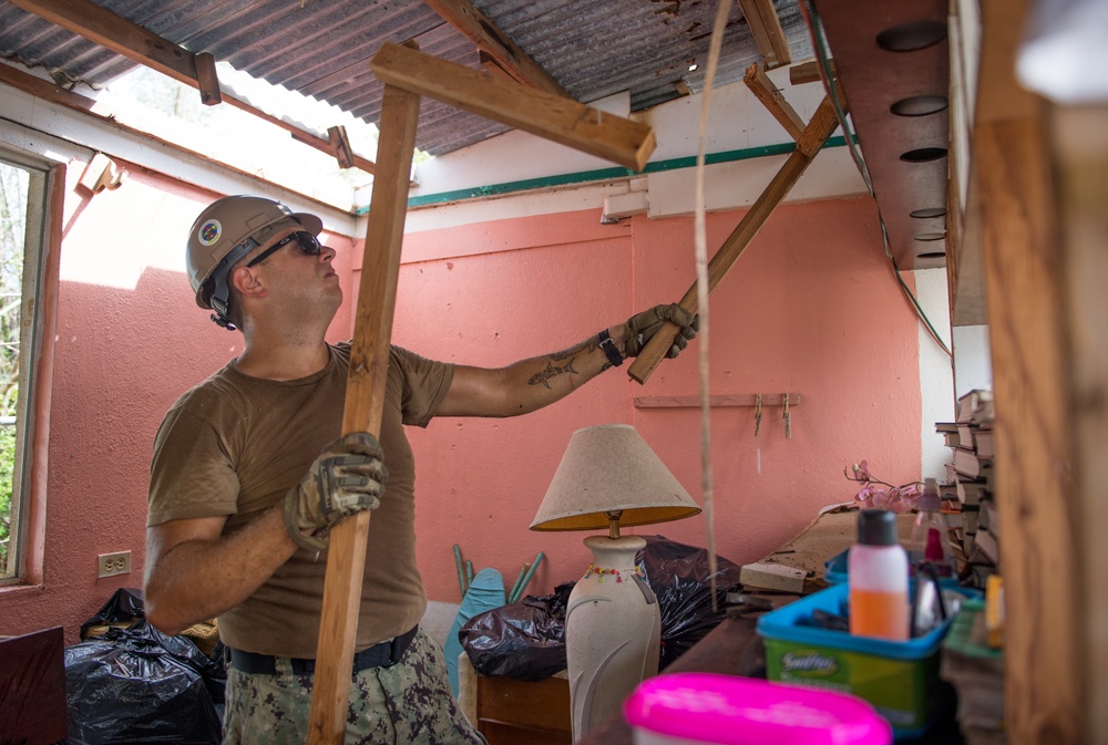 NMCB 1 Conducts Disaster Relief Operations Rota, Northern Mariana Islands.