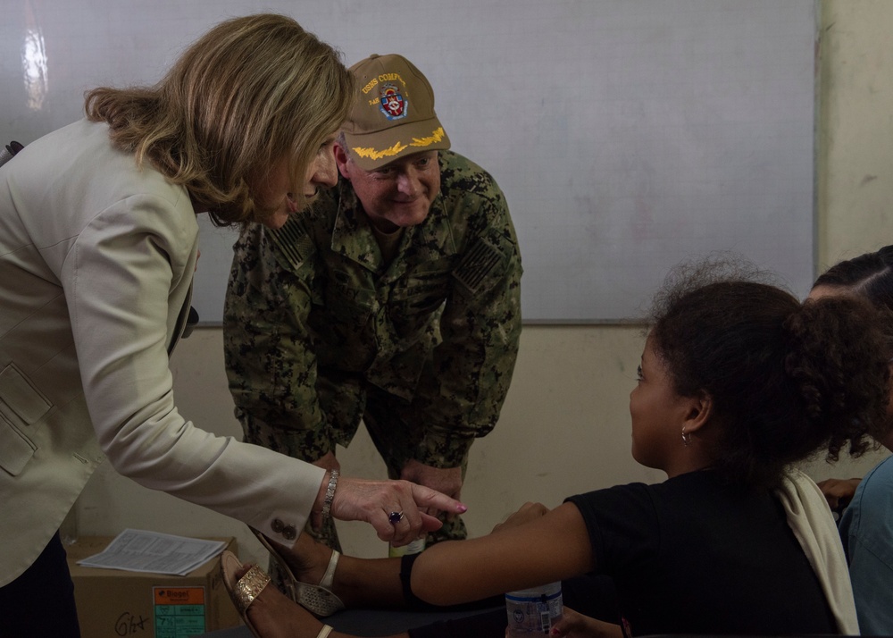 Ambassador Liliana Ayalde Tours a Medical Treatment Facility