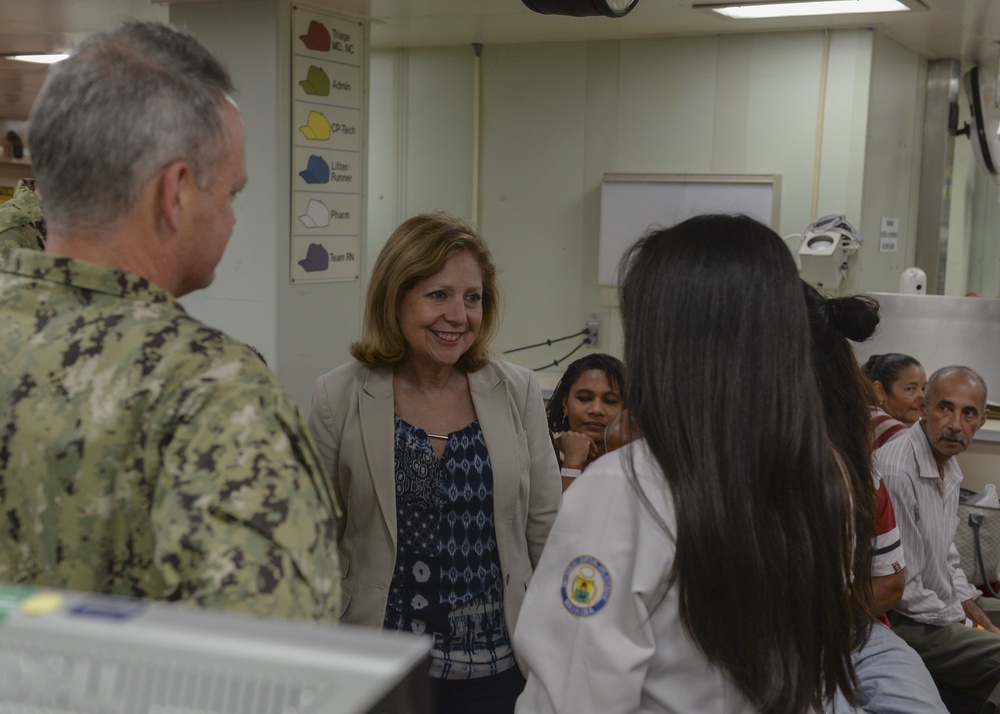 Ambassador Liliana Ayalde Tours the USNS Comfort