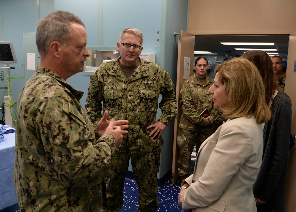 Ambassador Liliana Ayalde Tours the USNS Comfort