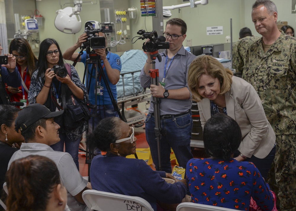 Ambassador Liliana Ayalde Tours the USNS Comfort