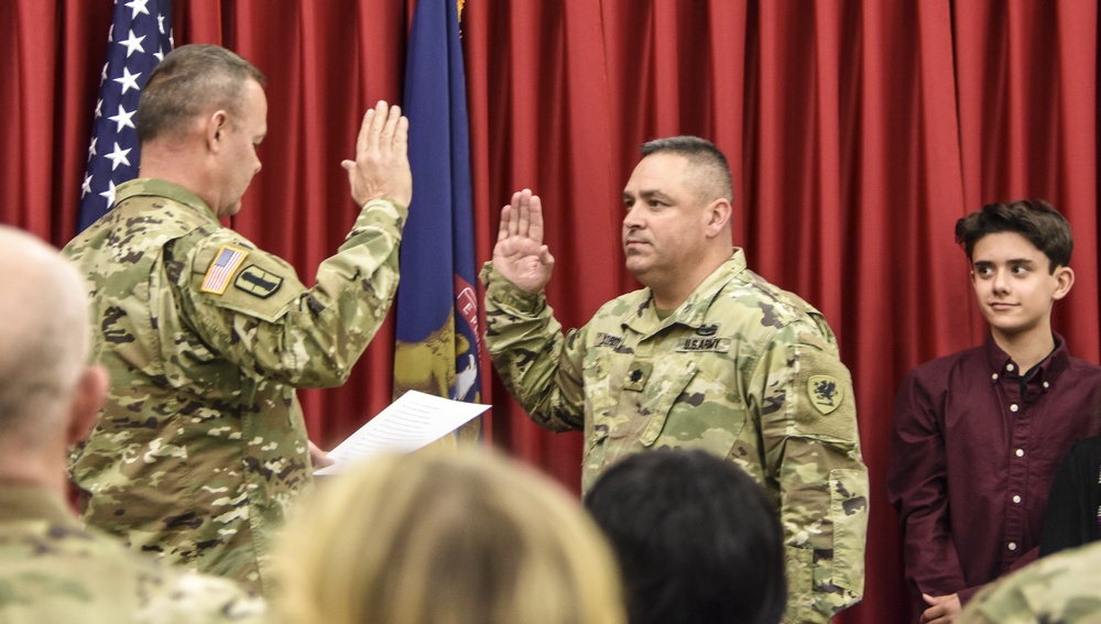 Swearing in as a Lieutenant Colonel