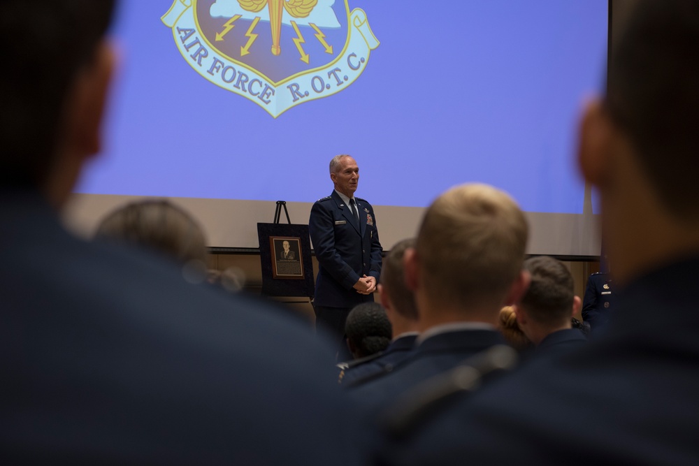 Retired general recognized in alumni induction ceremony