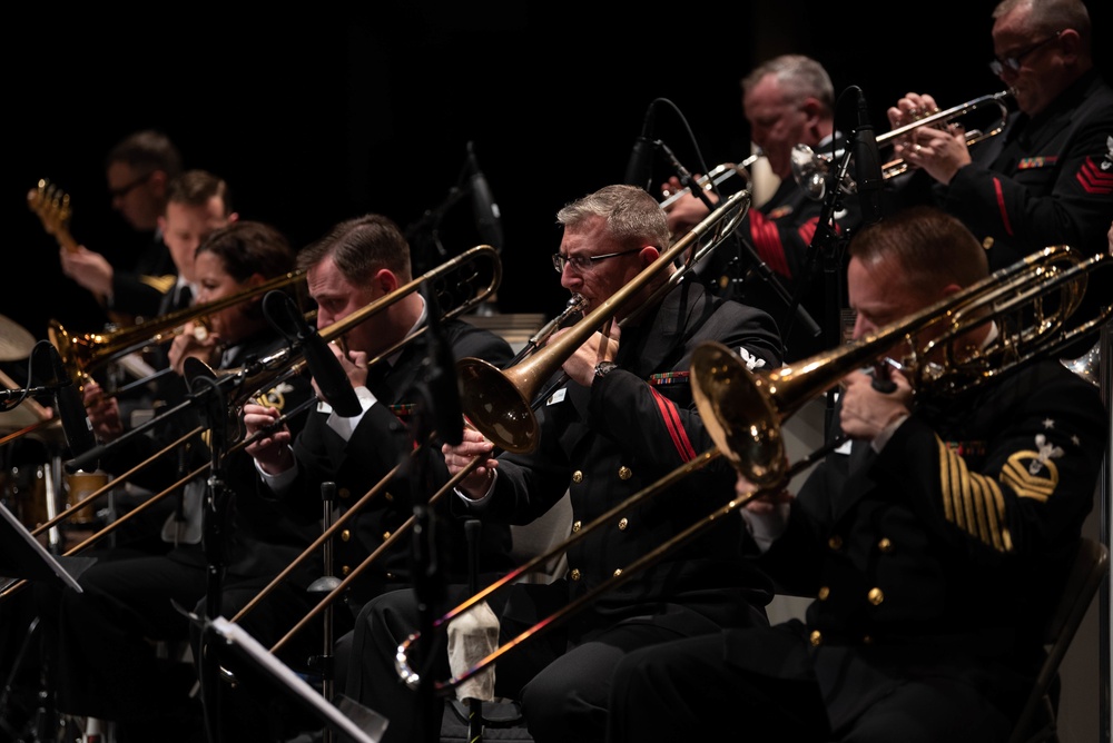 The U.S. Navy Band Commodores perform in Louisburg