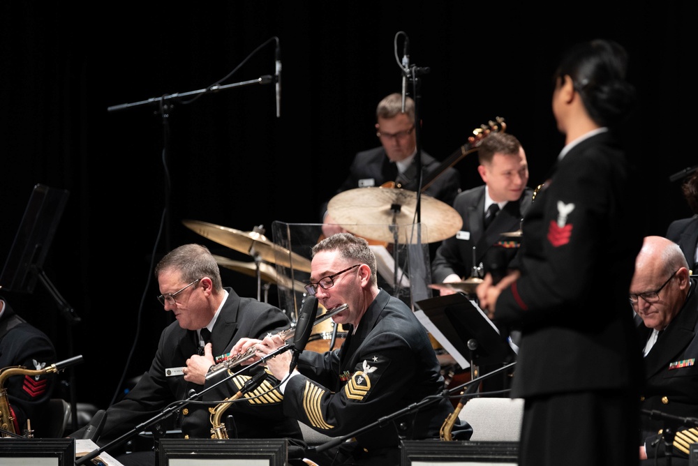 The U.S. Navy Band Commodores perform in Louisburg