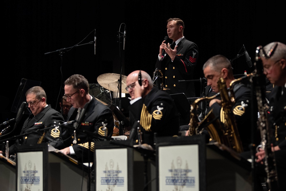 The U.S. Navy Band Commodores perform in Louisburg