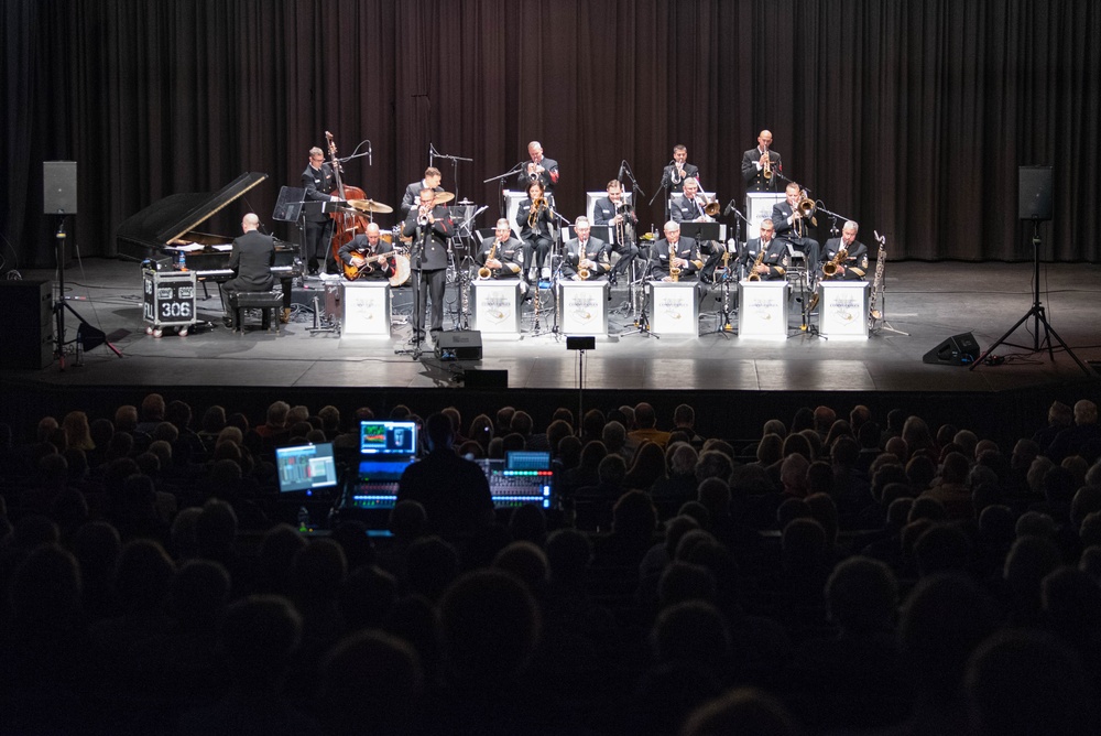 The U.S. Navy Band Commodores perform in Louisburg