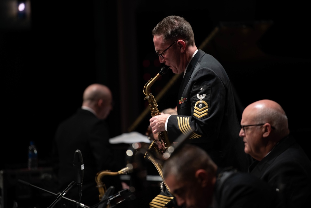 The U.S. Navy Band Commodores perform in Louisburg