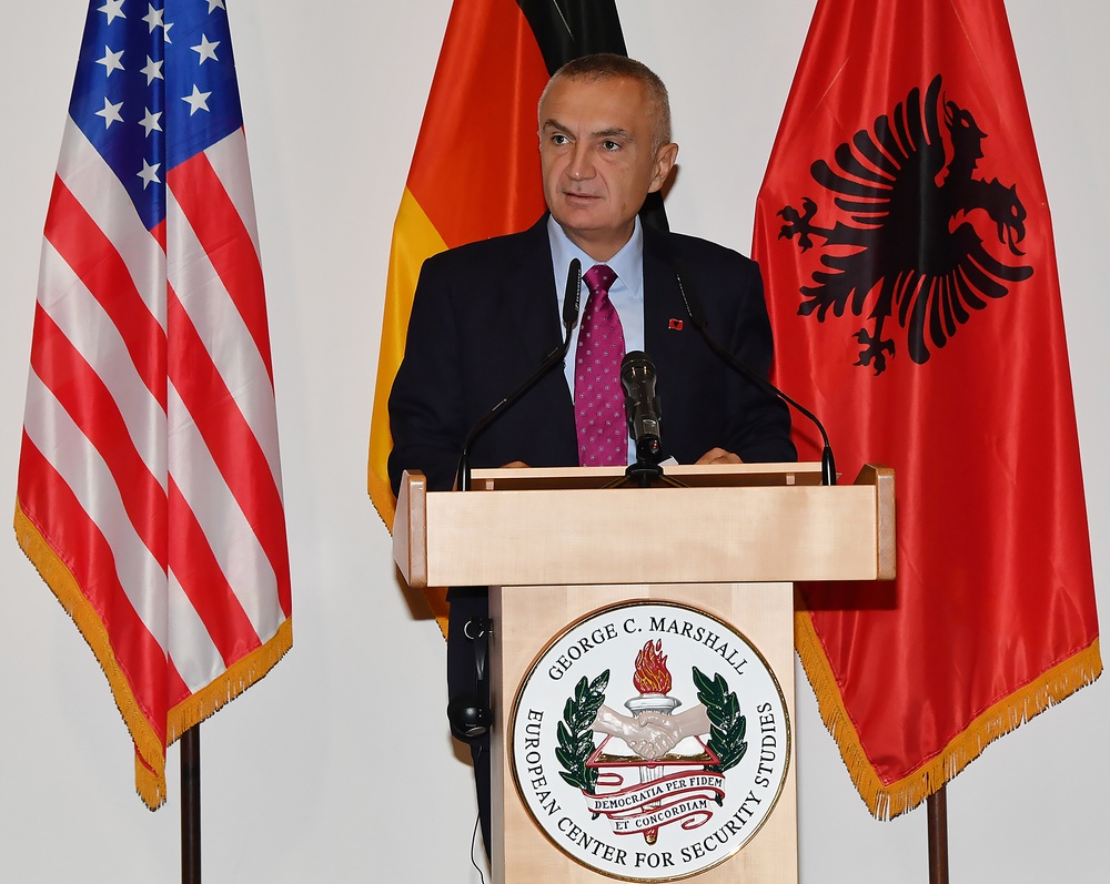 Albanian President Talks about Security, Euro-Atlantic Integration to Marshall Center Participants