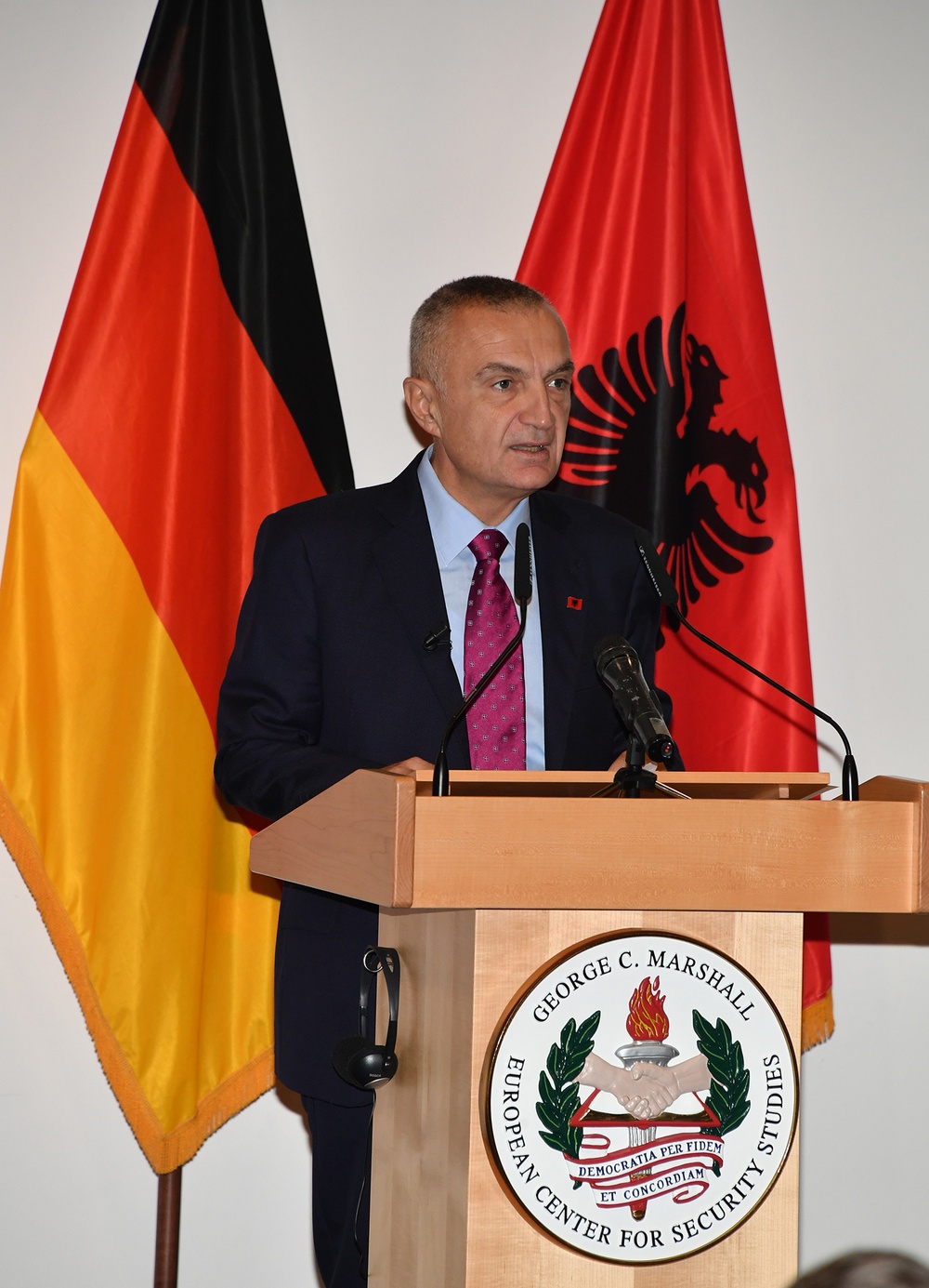 Albanian President Talks about Security, Euro-Atlantic Integration to Marshall Center Participants