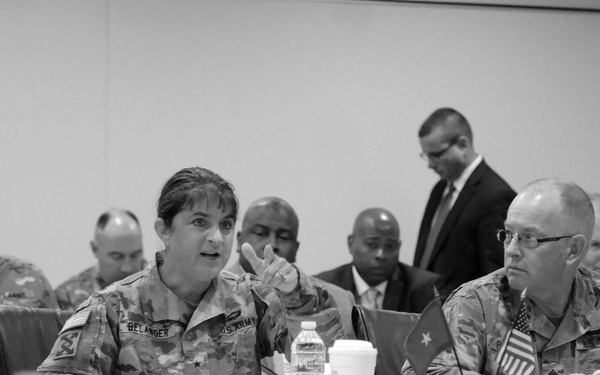 Active component brigade commanders learn Army Reserve processes during multi-compo orientation