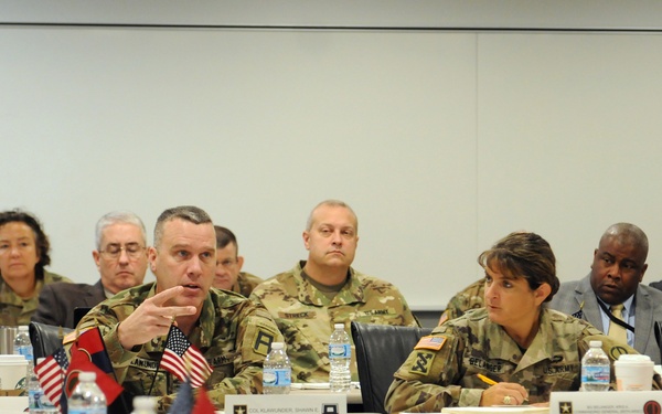 Active component brigade commanders learn Army Reserve processes during multi-compo orientation