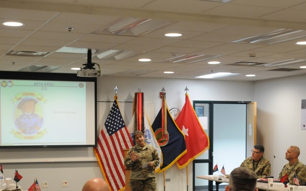 Active component brigade commanders learn Army Reserve processes during multi-compo orientation