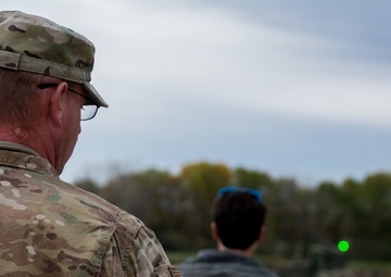 U.S. Army Reserve engineers experiment with a remote controlled bull-dozer