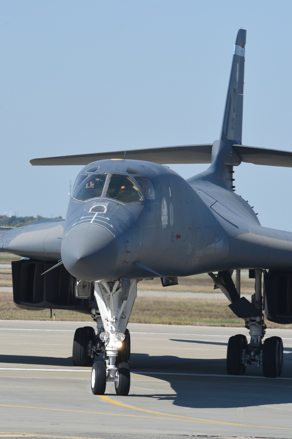 B-1B 86-0109 arrives at Tinker AFB for overhaul after ferry from Midland, Texas