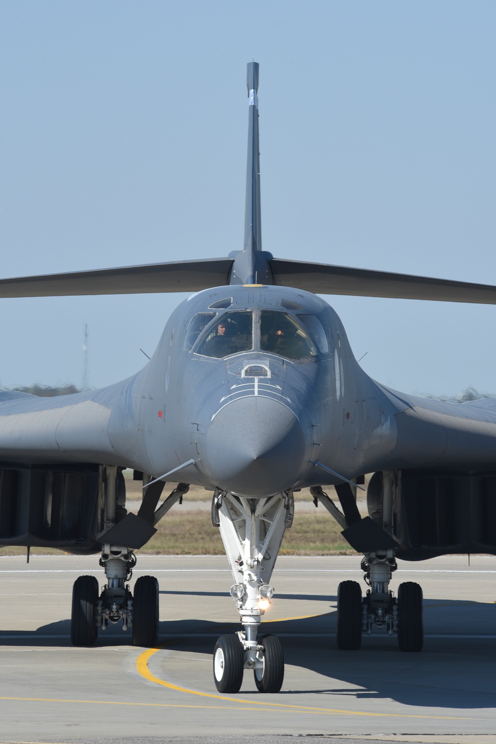 B-1B 86-0109 arrives at Tinker AFB for overhaul after ferry from Midland, Texas