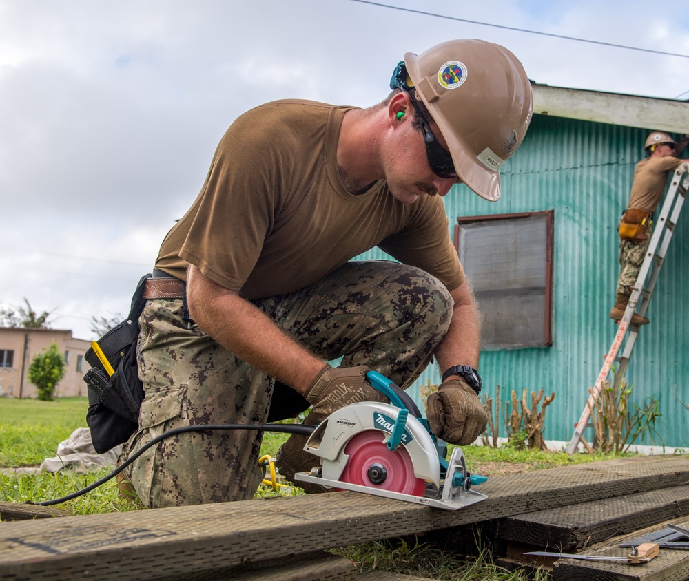 NMCB 1 Conducts Disaster Relief Operations Rota, Northern Mariana Islands.