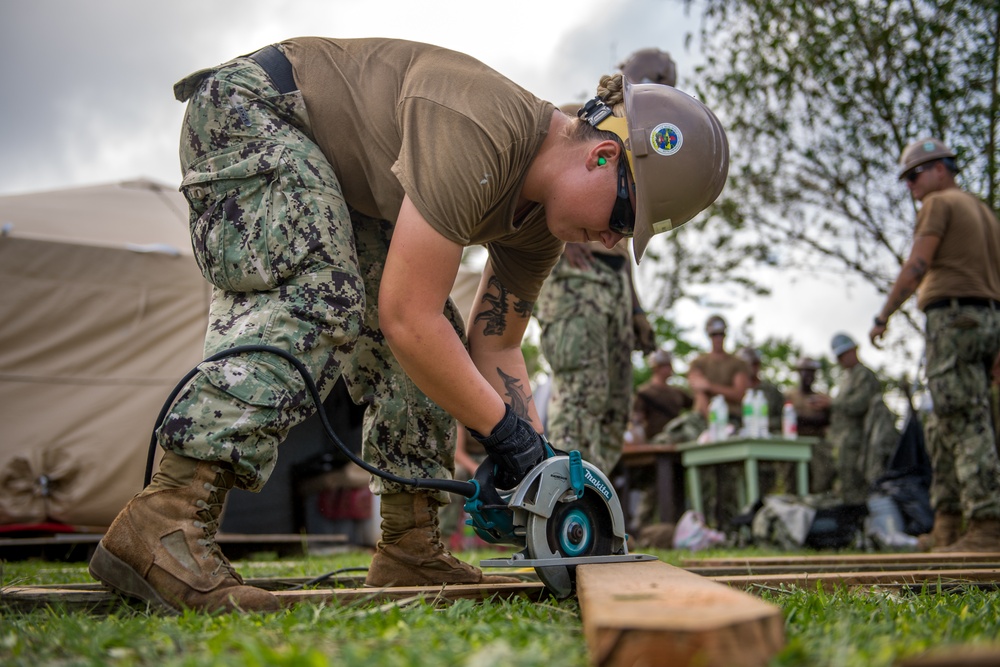 NMCB 1 Conducts Disaster Relief Operations Rota, Northern Mariana Islands.