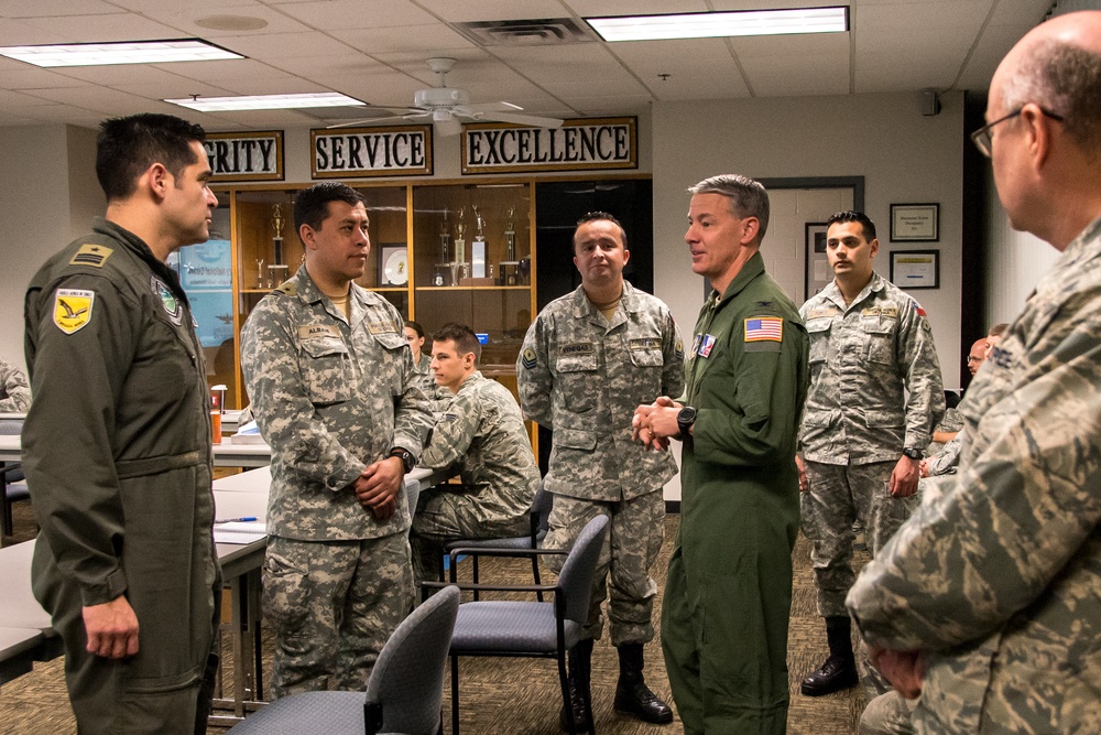 Chilean Air Force visits 136th Airlift Wing