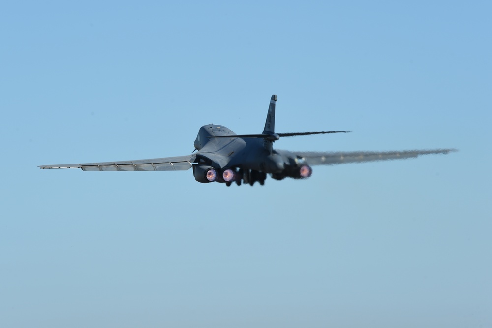 B-1B involved in May IFE departs Midland