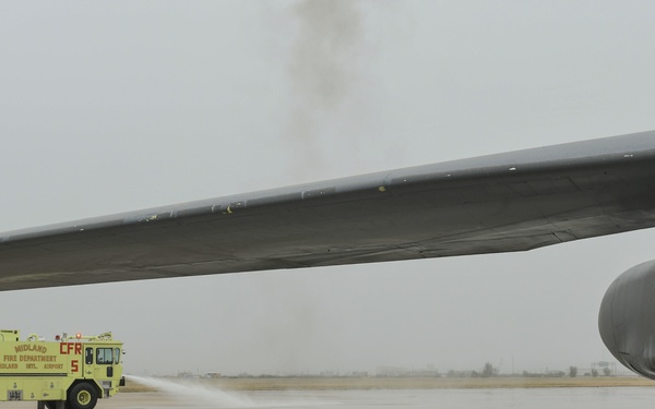 B-1B involved in May IFE departs Midland