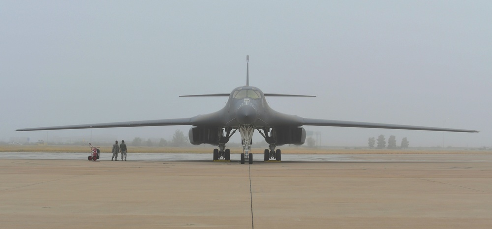 B-1B involved in May IFE departs Midland