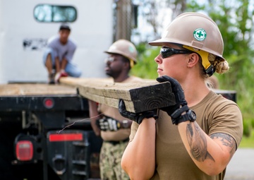 NMCB 1 Conducts Disaster Relief Operations Rota, Northern Mariana Islands.
