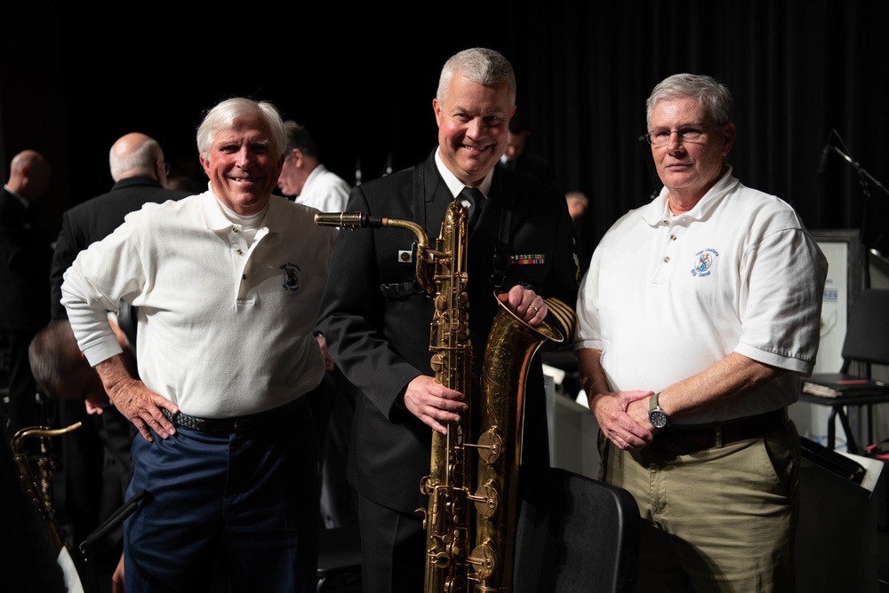 The U.S. Navy Band Commodores jazz ensemble performs in Clover