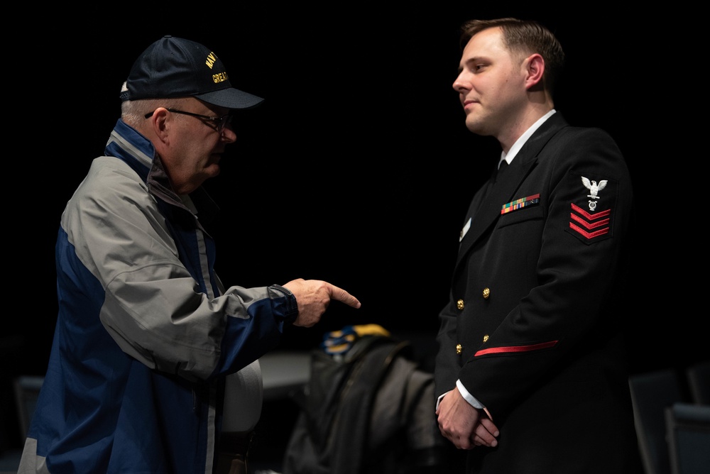 The U.S. Navy Band Commodores jazz ensemble performs in Clover