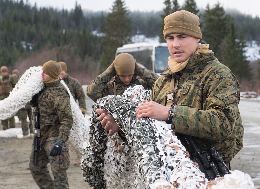 U.S. Marines prepare for Exercise Trident Juncture 18