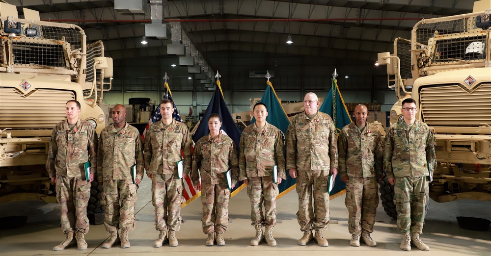 401st Army Field Support Battalion Afghanistan bid farewell to the 20th Detachment, with Award Ceremony and Organizational Day in Bagram
