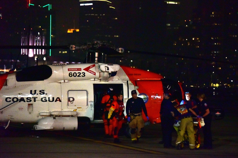 Coast Guard medevacs man