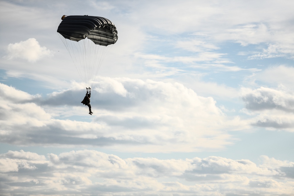 Special Tactics performs military free fall during Medal of Honor celebration