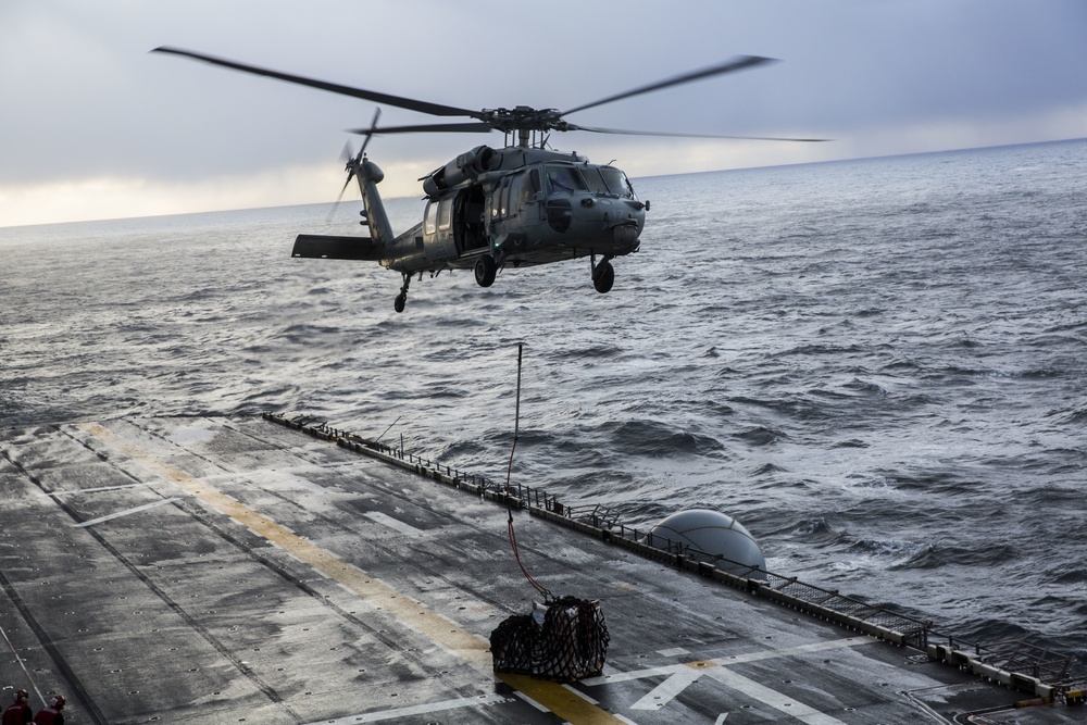 USS Iwo Jima receives RAS in Norwegian Sea