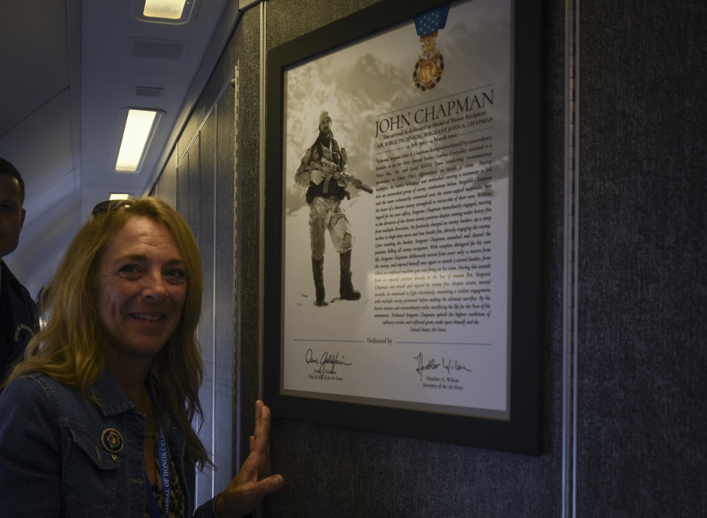 MSgt. John Chapman honored with aircraft dedication