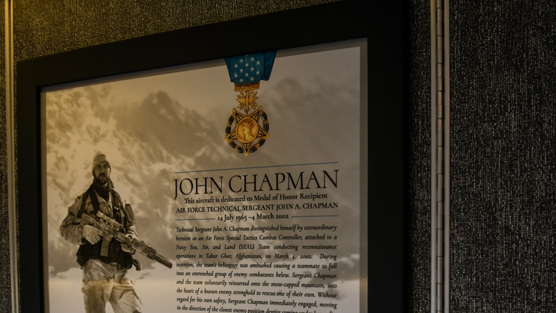 MSgt. John Chapman honored with aircraft dedication