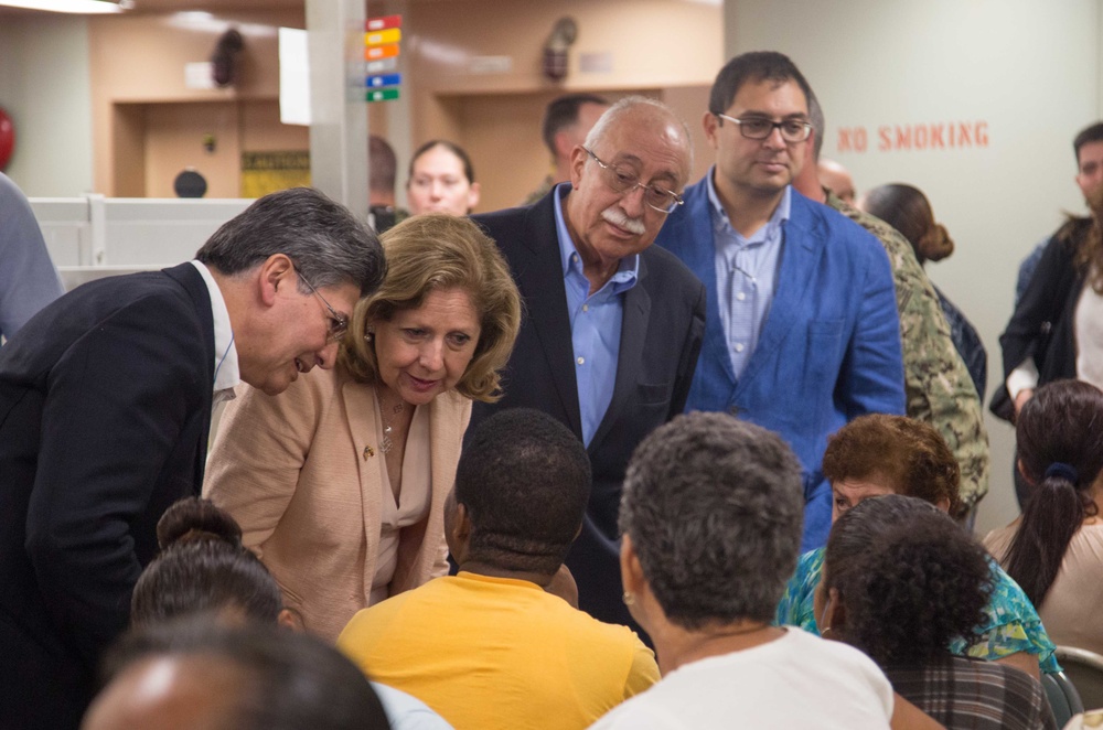 Ambassador Liliana Ayalde Greets Patients Aboard the Hospital Ship USNS Comfort