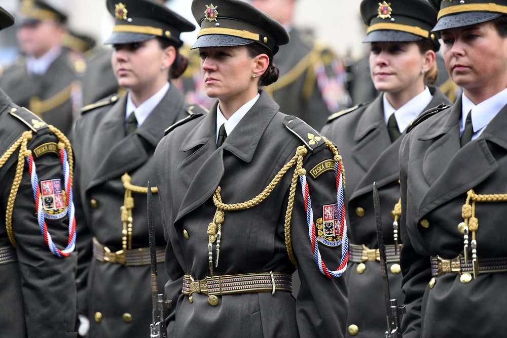 Mattis Observes Czech Centennial Parade in Prague