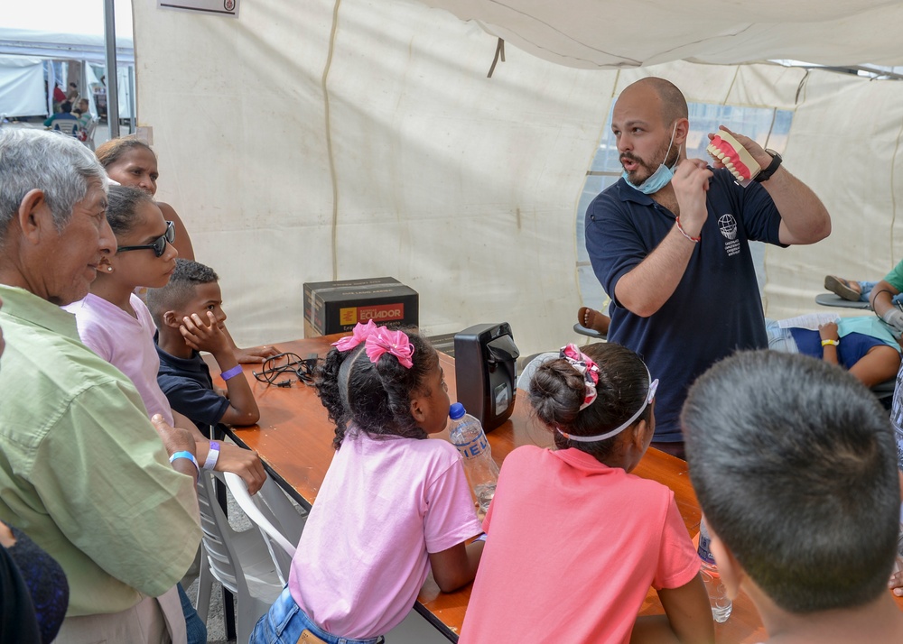 Patients Receive Information and Treatment at Medical Sites in Ecuador