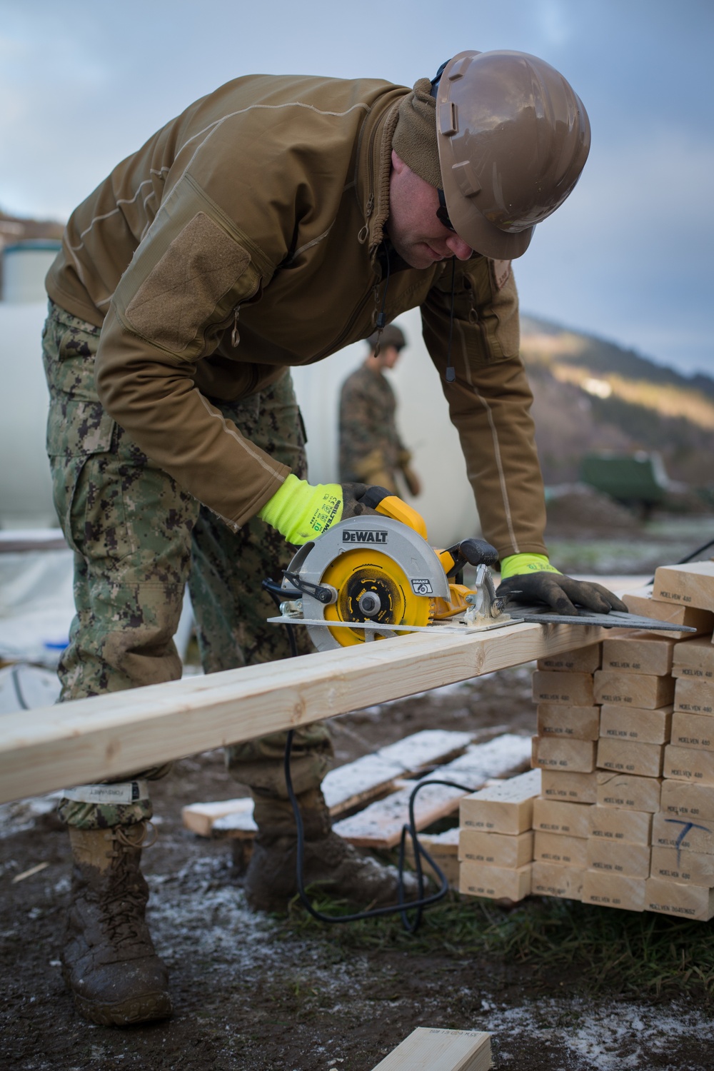 Seabees with 22nd NCR Build Camp Improvements in Voll, Norway