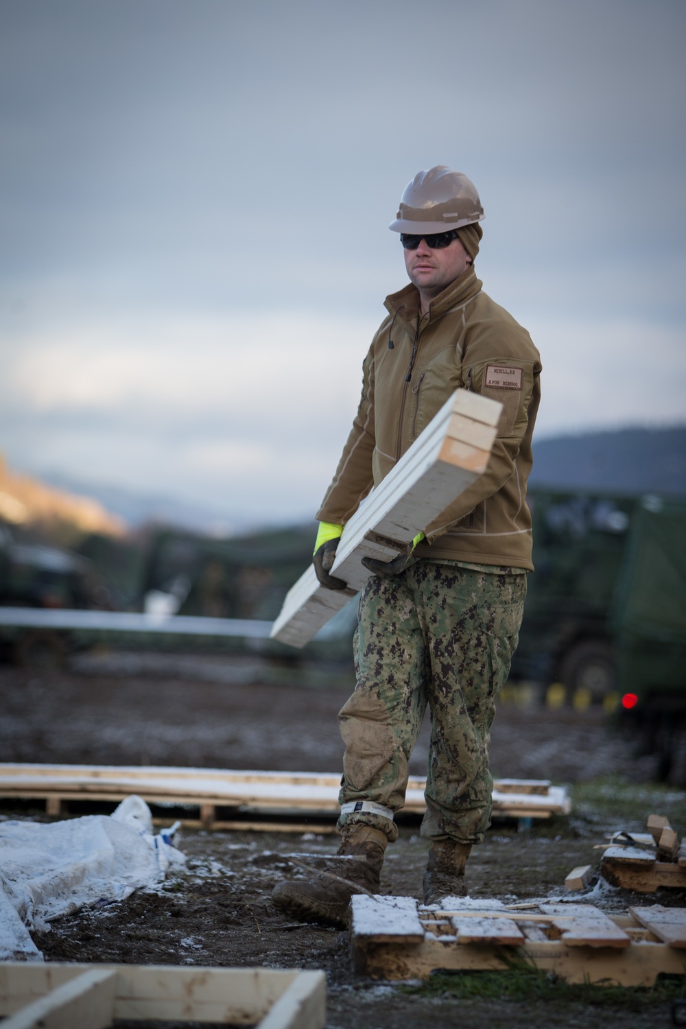 Seabees with 22nd NCR Build Camp Improvements in Voll, Norway