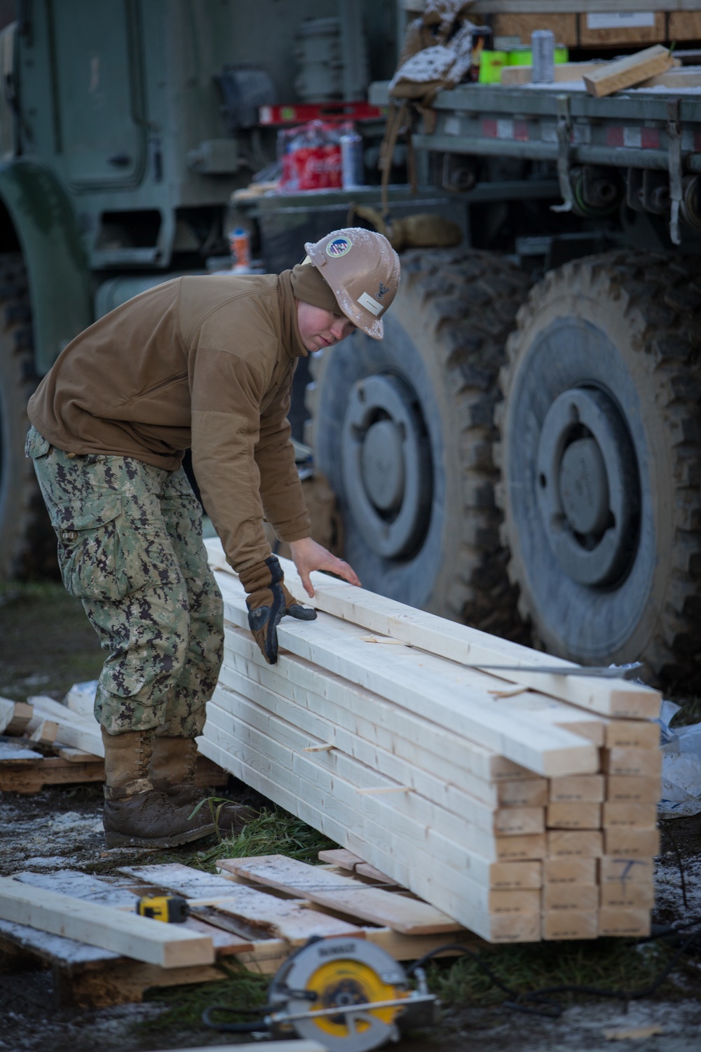 Seabees with 22nd NCR Build Camp Improvements in Voll, Norway