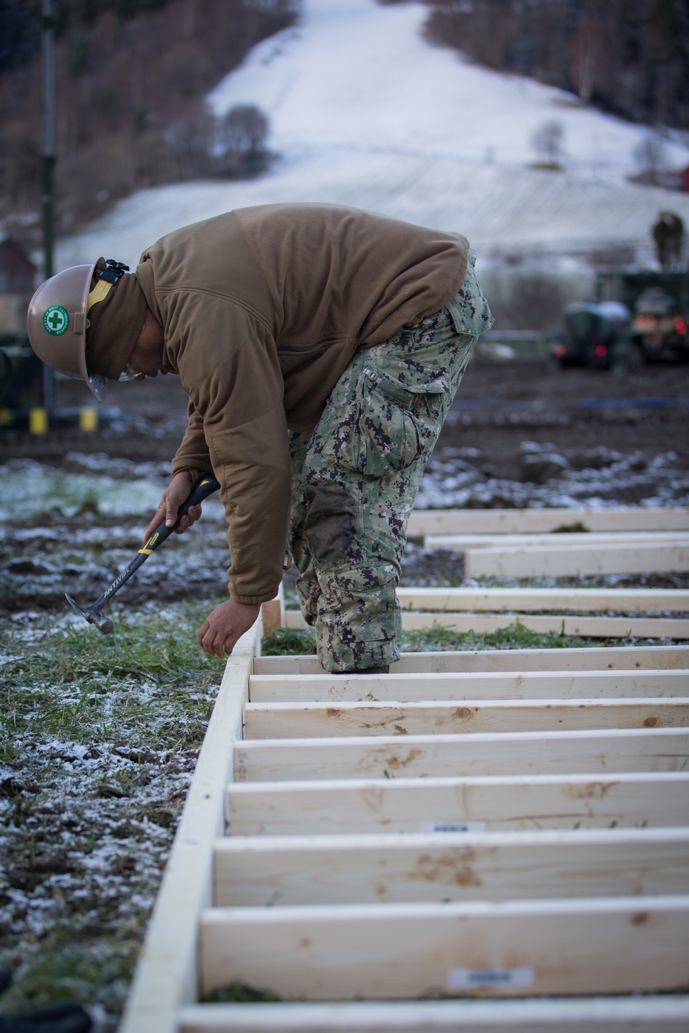 Seabees with 22nd NCR Build Camp Improvements in Voll, Norway